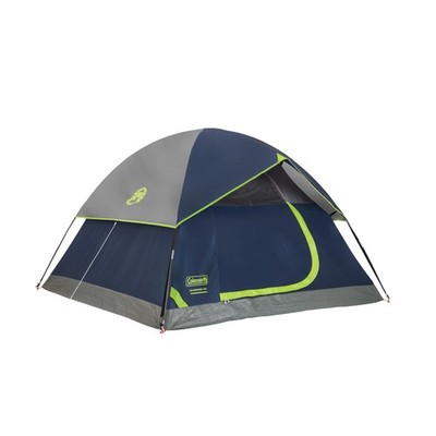 Coleman Sundome Camping Tent with Rainfly, 2/3/4/6 PFAS-Free, Navy Blue 