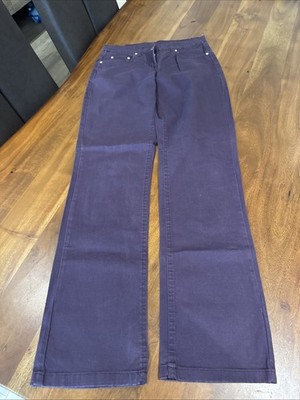 Jeans Hose Lila von Identic für Damen Innenbeinlänge ca.80cm Gr.36 Slim Fit