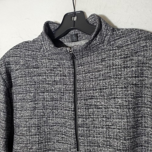 Lululemon Pullover Mens Medium Gray Black Textured Half Zip Sweater Athletic - Picture 5 of 14
