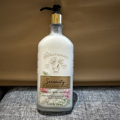 Bath & Body Works SERENITY Aromatherapy Body Lotion Marigold Rose Magnolia NEW
