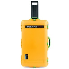 Yellow  Lime Green Pelican 1615 Air case No Foam. With wheels.
