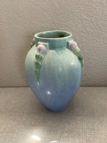 ROSEVILLE ART POTTERY VTG VASE ART-DECO Roseville Topeo