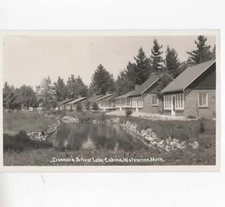 Donner's Silver Lake Cabins  Wolverine Michigan Real Picture Postcard  RPPC 1939