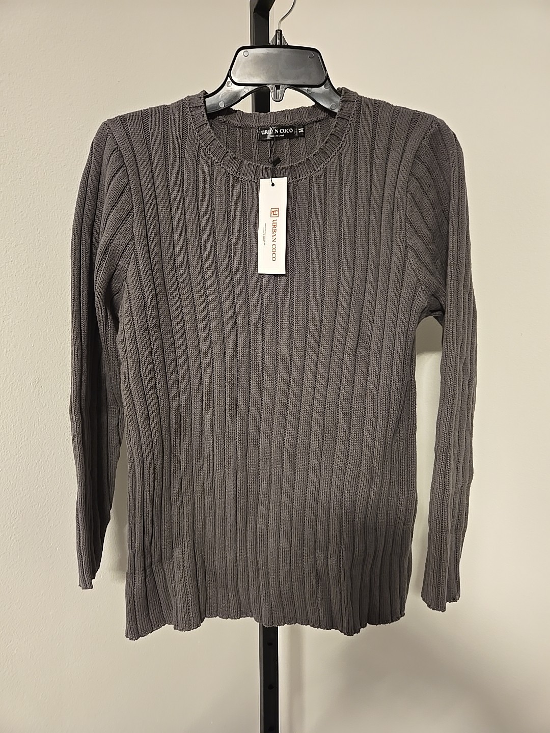 Urban CoCo Women's Sz M Long Sleeve Crewneck Spring Tunic Sweatshirt Casual Knit image 6