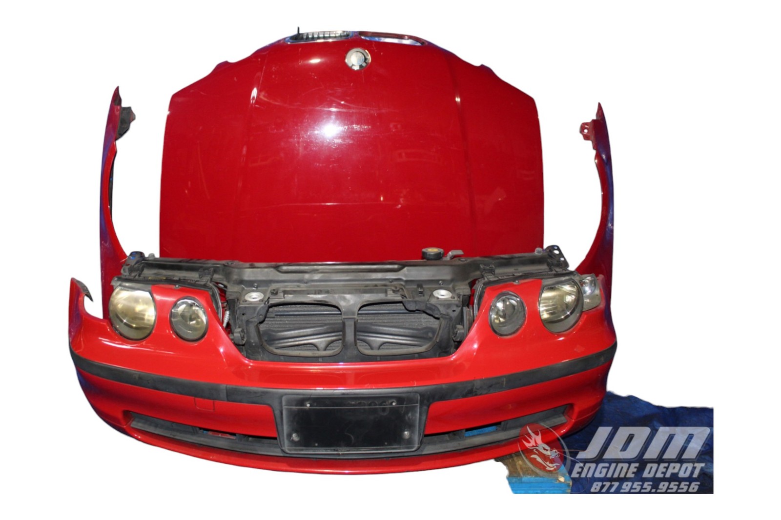00 04 BMW 316Ti Series Compact E46 Red Front End Nose Conversion EDM Stock #3