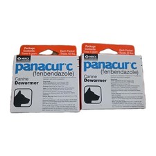 2 Packs Panacur C 4 gram Canine 40lbs Dewormer Treatment -6 packets total- New