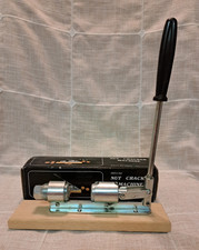 Deluxe Lever-Style Manual Nut & Shell Cracker on Wooden Base w/ Box 23557