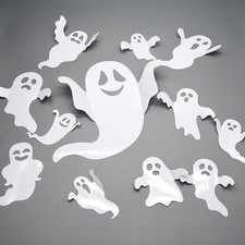 Halloween Decorations 3D Ghost Wall Sticker Decal Home Room Window Decor