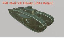 New 3d Printed 1/72 British Mark VIII Liberty  Tank Unpainted model kit