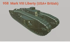 New 3d Printed 1/72 British Mark VIII Liberty   Tank Unpainted model kit