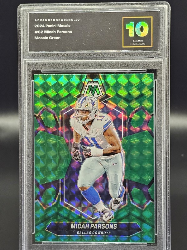 Micah Parsons 2021 Mosaic Green Prizm #257  GEM MINT 10
