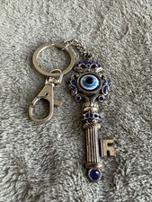 Evil Eye Good Luck Charm Keychains Skeleton Key