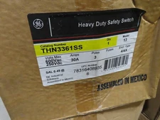 GE THN3361SS Disconnect 30 Amp 600 Volt 3P3W Nema 4X Model 13 -NEW OPEN BOX