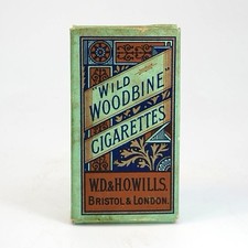 VINTAGE WILD WOODBINE 10 CIGARETTES PACKET W.D. & H.O. WILLS EMPTY TOBACCIANA
