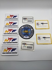 Taekwondo Patch Lot WTF ITF USA Taekwondo Olympic Uniform Badges