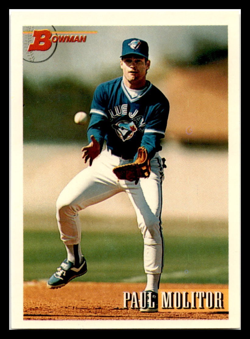 Paul Molitor 1993 Bowman Baseball #167 Toronto Blue Jays MLB HOF FREE SHIPPING