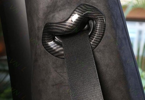 For BMW X6 G06 2020-2022 Carbon Fiber Style Seat Belt Adjustment Cover Trim 2PCS - Zdjęcie 9 z 11