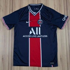 Nike PSG 2020/21 Home Engineered Soccer Jersey Mens Large Blue 