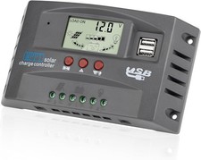 Upgraded 30A MPPT Solar Charger Controller 12V/24V Solar Panel Battery Intellige