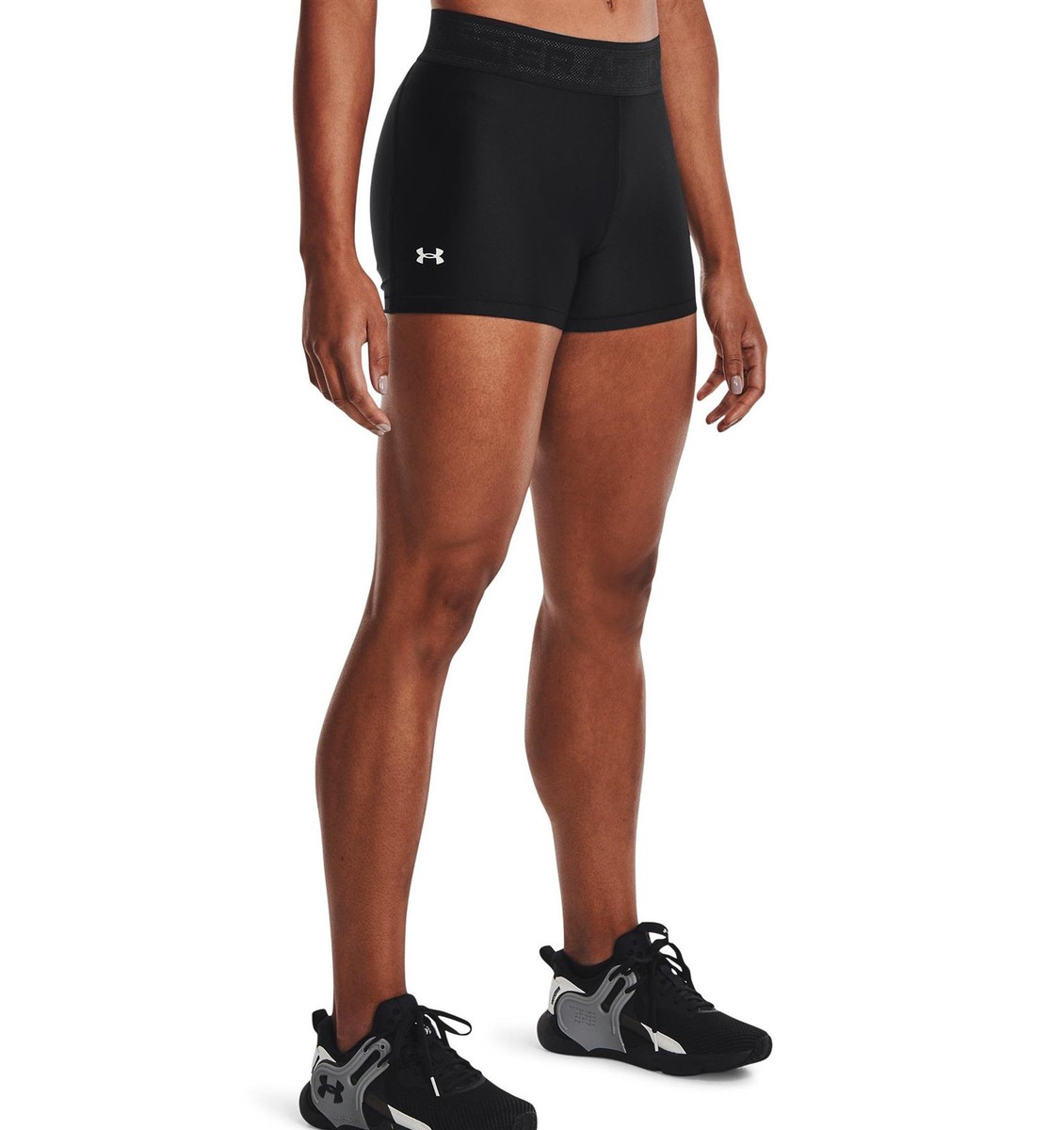 UNDER ARMOUR WOMEN'S COMPRESSION SHORTS BLACK GYM TRAINING WORKOUT
