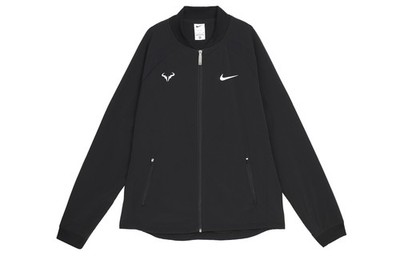 Nike Rafa Solid Color Stand Collar Zipper Quick-Dry Casual Jacket