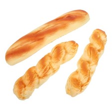 3 PCS Fake Bread Loaves Artificial Breads Decor Baguette Models Cupcake