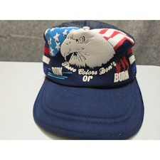 Vintage Haband Trucker Hat USA Made Eagle These Colors Dont Run Snapback Cap