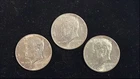 (3 coin lot) 1964 Kennedy Half Dollars - Circulated Condition - 90% Silver
