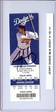 Jerry Sands Signed Autographed Ticket MLB Debut 4-18-11 JSA AX25459