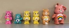 Mixed Lot Of 6 Care Bear Figures Some Vintage-Mini PVC/Plastic Bedtime Bear