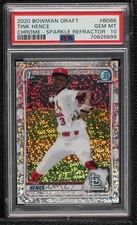 2020 Bowman Draft Chrome Sparkle Refractor Tink Hence #BD-86 PSA 10 GEM MT 1u0