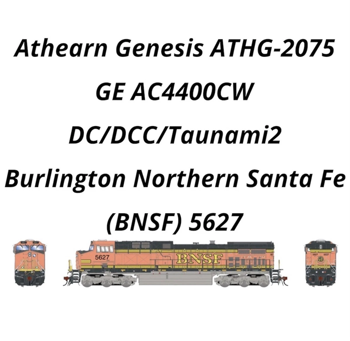 Athearn BNSF Railway HO Vintageless Model Railroad Locomotives for