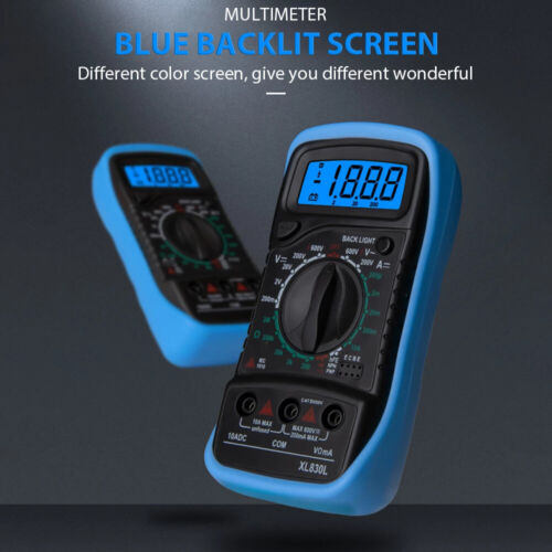 Digital Voltmeter Ammeter Ohmmeter Multimeter Volt AC DC Tester Meter XL830L - Picture 4 of 11
