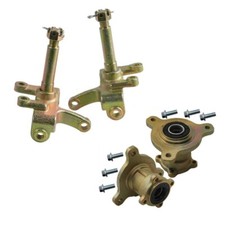 Front Steering Knuckle Spindle kit 3 Stud Wheel Hub For ATV Go Kart Quad Buggy