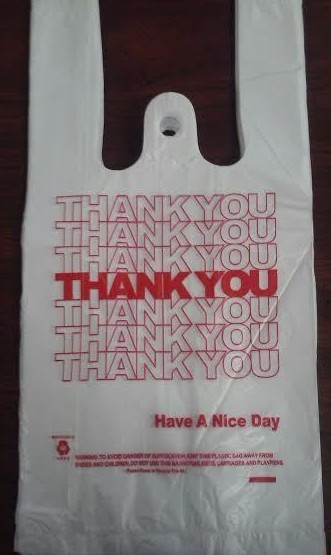 NEW 100 PLASTIC SHOPPING BAGS T-SHIRT TYPE GROCERY WHITE ****SMALL SIZE BAGS****