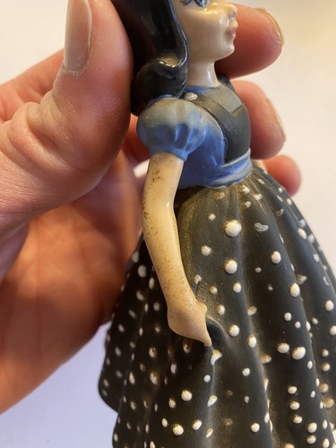 Vintage Mädchen im Kleid Keramik Dekor Holland Form Kunst Display Figur Statue C3 - Bild 7 von 12