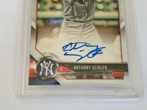 Anthony Seigler Auto Rookie RC 2018 Bowman Chrome PSA 10 GEM Yankees Autograph - Picture 4 of 5