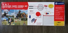 MD Sports 6 in 1 Backyard Game Combo Set, Volleyball, Badminton, Flying Disc NEW