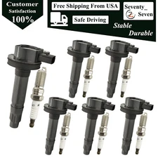 6pcs Ignition Coil and Iridium Spark Plug Kit For 2011-2016 Ford Mustang 3.7L