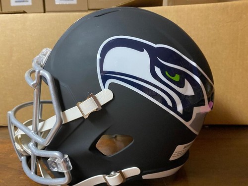 Russell Wilson Signed Seattle Seahawks Flat Black Full Size Helmet - COA - Picture 2 of 5