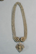 TRACHTEN COLLIER Kropfkette SILBER  Ende 19.Jhdt. BIEDERMEIER wohl ÖSTERREICH