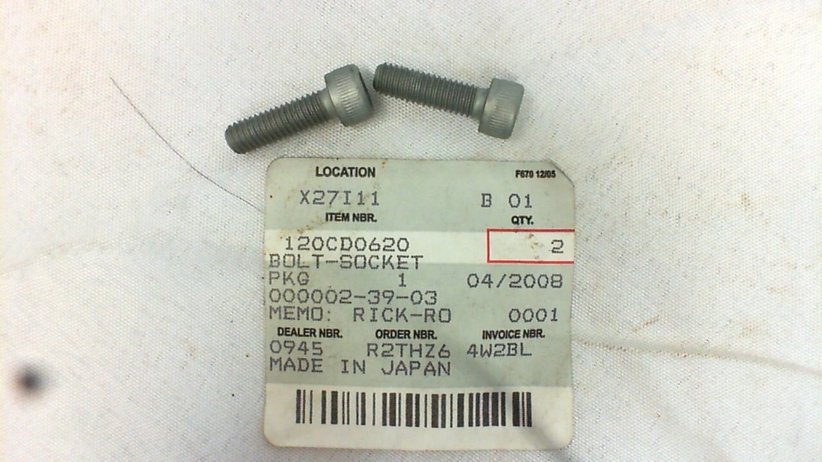 Kawasaki 120CD0620 BOLT SOCKET LOT | eBay