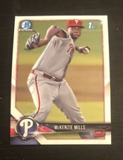 McKenzie Mills 2018 Bowman Chrome Prospects 1st Bowman #BCP87 Phillies