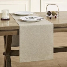  Basic Linen Style Table Runner, 14 x 60 Inch 14x60 Inch Natural Chambray