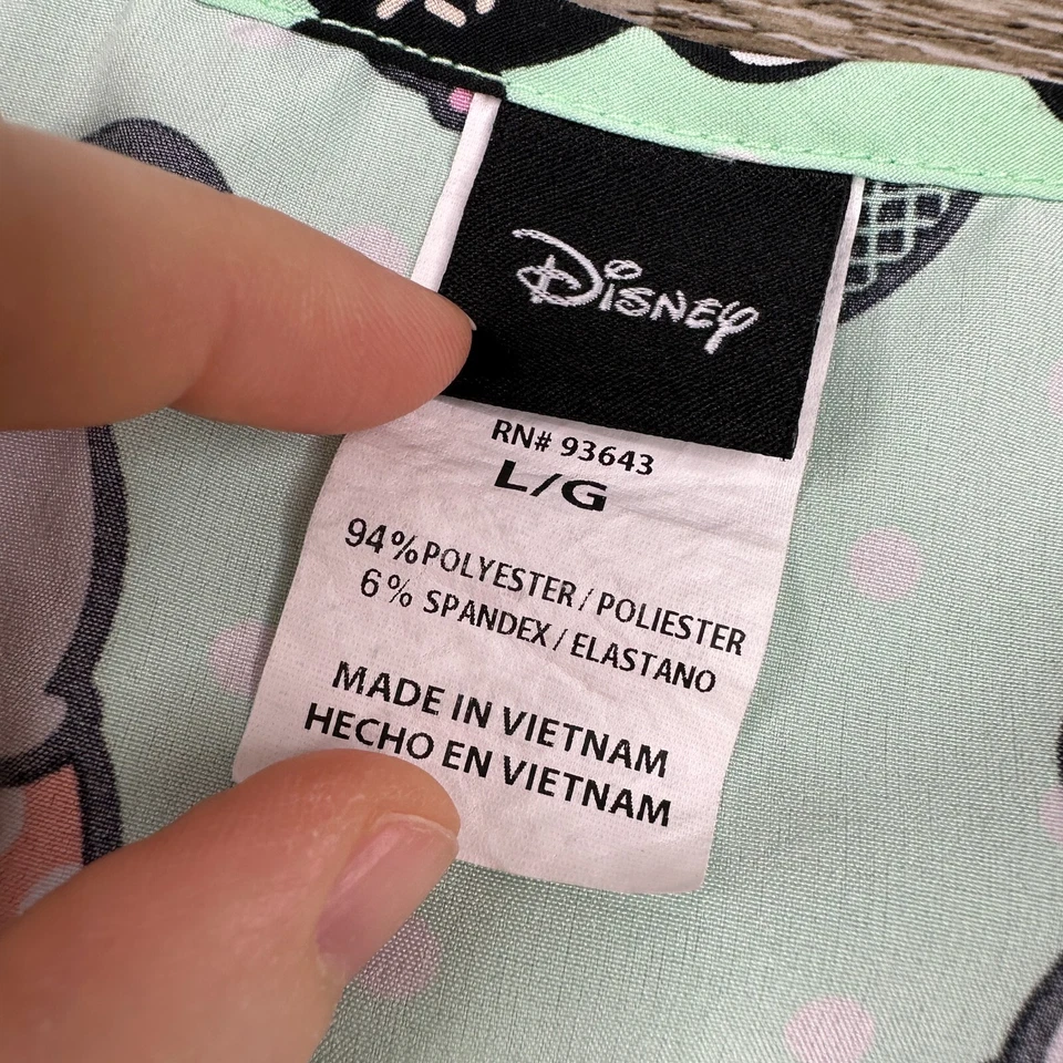 Blusa Médica Mujer L Disney Verde Helado Enfermera Médica Foto 2 de 4