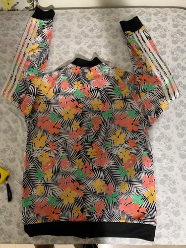 Adidas Girls Jacket Floral Zip Size US XL - Picture 7 of 9
