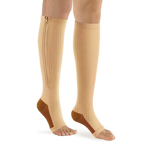 AU Copper Zipper Compression Socks Support Graduated Medical Stockings 20-30mmHg - Picture 17 of 18