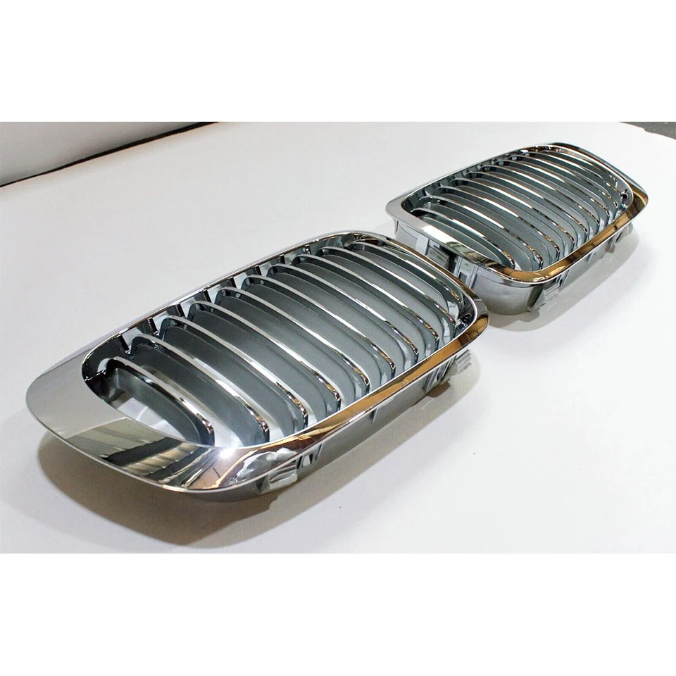 Fits For BMW E46 M3 2DR 1998-2002 Front Kidney Grille Chrome Silver Foto 2 de 4