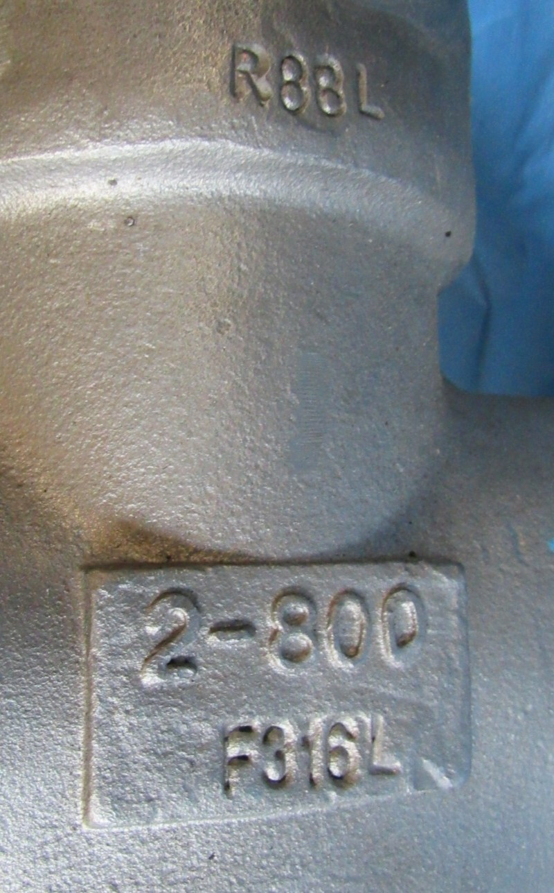 New POWELL HL38L-NACE-LE Globe Valve 2" Class 800 Socket Weld Stainless