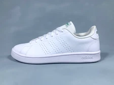 adidas Advantage Base Tennis Shoes White Green EE7690 Men's 9/ Women's 10